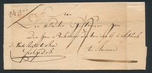 1826 Voorloper met inhoud, vanuit Bree, 16 maart 1826, met poststempel 