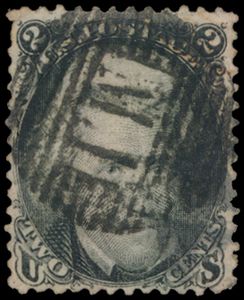 Belgische afstempeling ambulant M.I-Midi N° 1, op U.S.A. zegel Yv. 27, verkocht bij Balasse 02.08, prachtig - zie foto kaft