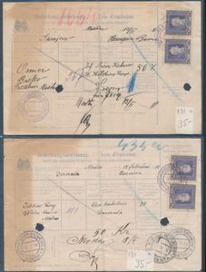 1918/1925 Samenstelling 24 pakketkaarten, zm/m