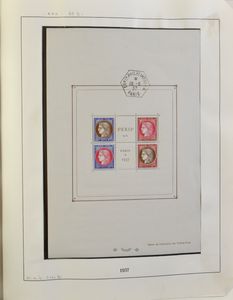1936/1986 Verzameling in 3 Leuchtturm albums met o.a. PEXIP blok, Philatelic blok, Beroemde mannen, Louvre, merendeels postfris, zm