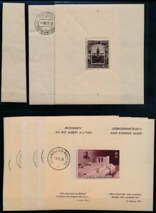 BL 5 (1x), BL 5A (2x) + BL 8 (6x), waarvan 1x geplakt op fragment, gemengde kwaliteit, zm/m/ntz (OBP +/-€1.200)