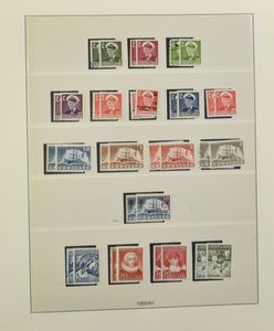 Tussen 1915 en 1998 in Lindner, dubbele verzameling gestempeld en postfris, zm/m/ntz