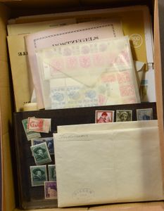 Interessante samenstelling, ruilboekjes, gevulde briefomslag, fardes (België postfrisse reeksen jaren '70), wereld, alle periodes, zm/m/ntz