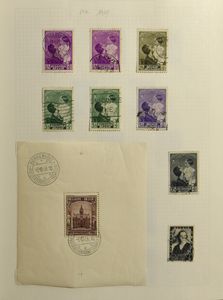 1851/1990 Samenstelling in Davo en Importa album, waarbij enkele betere reeksen gestempeld en nominaal, zm/m