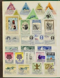 Verzameling in 4 kleine insteekboeken, w.o. Cuba, Guatemala, Mexico, Costa Rica, Honduras, zm/m/ntz