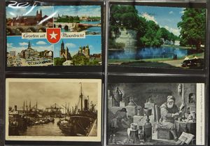 Diverse plaatsen, w.o. Amsterdam, Oudenbosch, enz., alle klein formaat in mooi album (50 stuks)