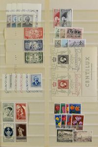 1945/1980 Verzameling in insteekboek, pas op: enkele zegels vastgekleefd, zm/m