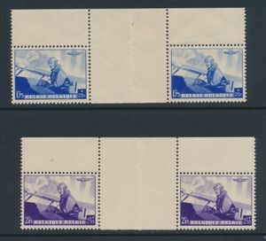 N° 466/70, in strip van 2 met tussenpaneel en boven bladboord, zm