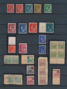 1945/1949 Mooie samenstelling voornamelijk Sumatra w.o. Bangka, tevens ankeropdrukken 