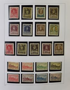 1869/1998 Zeer mooie verzameling in 4 Davo banden beginnend met lokale zegels, Generalgouvernement, Levant, daarna de verzameling vanaf n° 1 met blokken (n° 1 *), n° 9 **, 10 **, 11 **, Groszy-opdrukken, zm