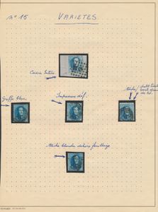 Médaillons (getand en ongetand), 100-tal exemplaren, met een kleuren overzicht van 