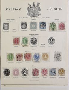 Verzameling klassiek in insteekboek (albumbladen ingestoken) met Reich tot 1900 en Staten, zm/m/ntz (Hoge cataloguswaarde)