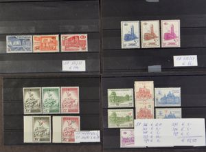 1953/1985 Samenstelling reeksen op insteekkaartjes, w.o. 331/33, 336/54B, 369/72, 378/98 (393 B2), zm (OBP €1.392)