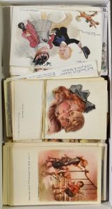 Various, including Robida (Le Vieux Paris 1900), Mauzan, Poulbot, etc. (108 items)