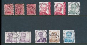 Collection of cancellations, including N° 138, Albert II, several hundred stamps, in 2 stockbooks, vf/f