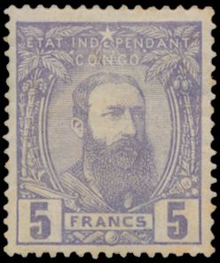 N° 11 ‘5fr. violet’ with new support, very good centring, rare, Vander Marcken certificate, vf (OBP €2.200)