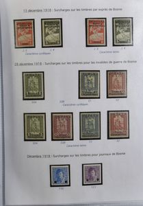 1918/1940 Almost complete collection in ring binder (only a few insignificant stamps missing) with better stamps, including Yv. 12A, 108, 154, 194/203, penalty postage including 58a, nice item, vf (High catalogue value)