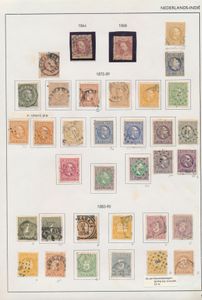 1864/1890 William III, beautiful and specialised collection with various perfs, n° 5 (1x) is the only uncancelled stamp, all others are cancelled, the vast majority are very beautiful, vf/f/to be checked (High catalogue value)