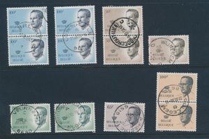 Baudouin, high values (more than 50 francs), some nice cancellations, many stamps on pairs (for the complete stamp), vf/f