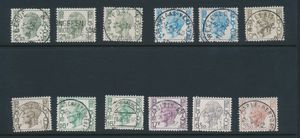 Elström, various values, central cancellations, more than 1000 stamps, vf/f