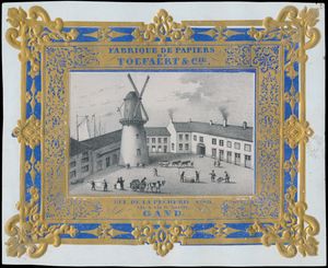 Gent, papierfabriek, Toefaert & Cie (+/-25x20cm)