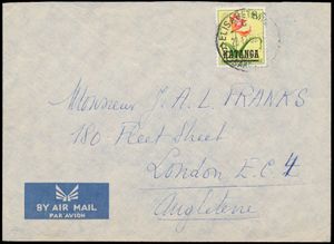 1960, airmail envelope franked with COB N° 38, 