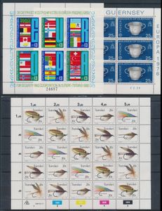 Groupe comprenant Transkei, Grande-Bretagne, Guernesey, Monaco, Bulgarie (ex. BL 91A), Lundy, tb