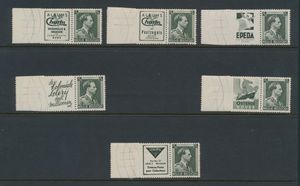 PU 107/14, except PU 111 and PU 113, total 6 values, 