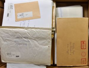 Hundreds of machine cancellations, including preos, (some Buzin), black postage stamps, etc., nice study lot in 2 boxes, f/to be checked