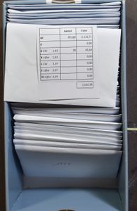 1965/2000 Stock in envelopes, vf (Postage value: €2,162)