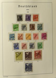 1948/1987 mit dem ersten Satz, roter und schwarzer Aufdruck mit Prüfungszeichen, insgesamt sehr schöne Stempel, einwandfrei