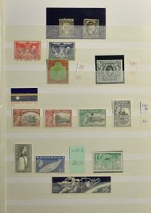 Divers pays dans 3 albums, dont de nombreux territoires anglais, beau thème, diverses valeurs élevées, presque tous neufs, tb