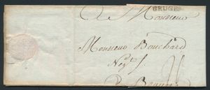 1779 Forerunner with contents (printed text - Charles de Lorraine governor of the Netherlands 1744-1780 - concerns Alexandre Panckoucke), dated 23 April 1779, Herlant 12, 