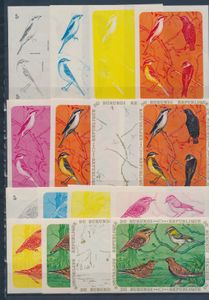 N° 398/421 ‘Birds of Africa’, set of progressive colour proofs, beautiful, vf
