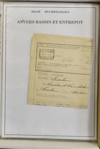 Remainder collection Liège, including e-stamps from 1897, BXL, Moustache, waybills (including Anvers Bassin 1921), vf/f