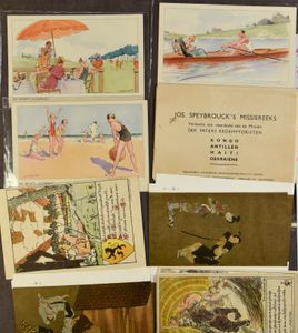 Various, including Speybroeck, Poulbot, Joe English, etc., old cards (60 items)