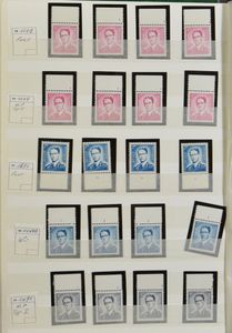 Boudewijn with glasses, with plate number, different types of paper, types, gum types, etc. Nice starter collection, vf