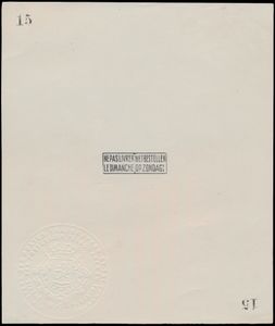 STES RP 274 Minister sheet numbered 15 (2x) 