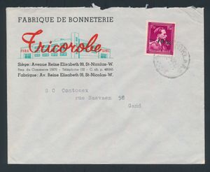 Accumulation 133 letters, various cancels and overprints, including company letter heads, vf/f