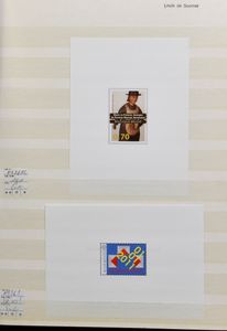 Assortment of various countries in 2 folders and 6 books, including Germany, CEPT, Yugoslavia (small sheets), FDC Netherlands, Belgium, vf/f/to be checked