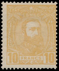N° 13 ‘10fr. ochre-yellow’, slightly off-centre to the right but beautiful vivid shade, Vander Marcken certificate, vf (OBP €1.050)