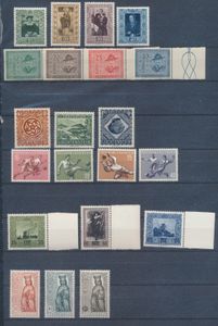 N° 311/31, 6 sets, 1953/1954, n° 275 with very light hinge, vf (€480)