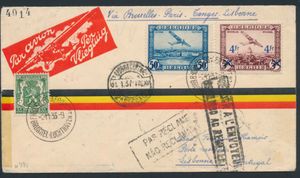 1936, Brussels - Paris - Tangier - Lisbon, special flight 1936 with cancellations 