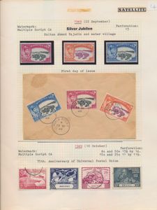 1949/1958 Small collection on album leaves, both * and cancelled, also 2 sheets of low values 