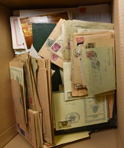 Überwiegend nach 1960, 2 Kartons voller Einzelstücke (BRF/GS/FDC) und in 13 Alben, darunter viele Themen, zu kontrollieren