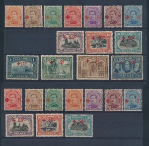 N° 150/63 Accumulation on cards, including 2x complete set, varied condition, vf/f/to be checked (OBP €4,000)