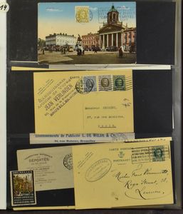 1921/1932 Collection of 97 postal items in ring binder, including Houyoux, Heraldic lion, Kepie, vf/f