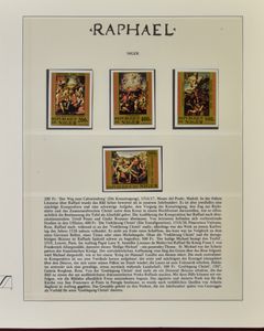 Raphaël, very beautiful accumulation in 2 special Lindner albums, stamps and souvenir sheets, vf condition