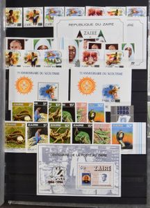 Various areas (**/*/0/R), Belgian Congo, Ruanda Urundi, Republic of Congo, Zaire, Burundi, Sud Kasaï, Rwanda, collection in 7 books, predominantly **, vf/f/to be checked