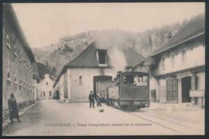 Fourvoirie, beautiful card of the steam tram (1 item)